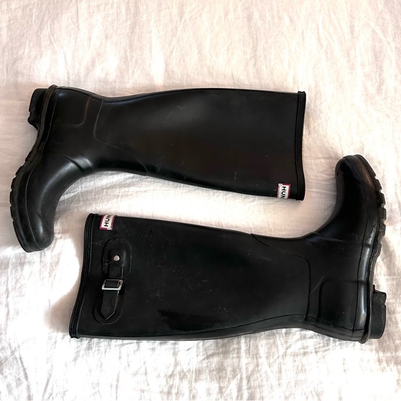 Hunter Tall Black Rain Boots - Picture 15 of 15
